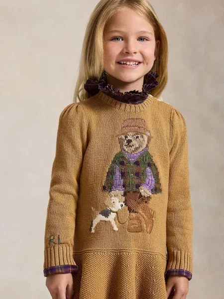 Polo Ralph Lauren розкльошена сукня з бавовною
