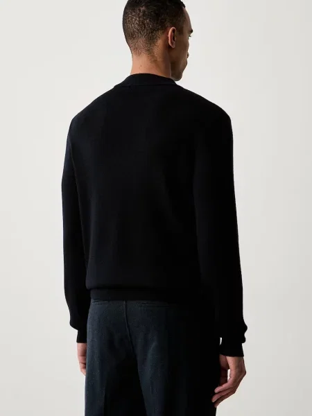 Trussardi sweter wełniany granatowy