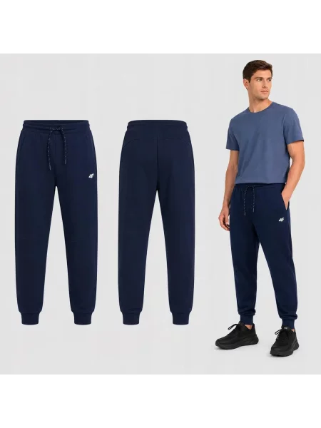 SPODNIE DRESOWE 4F SPORTOWE DRESY JOGGERY XXL niebieskie