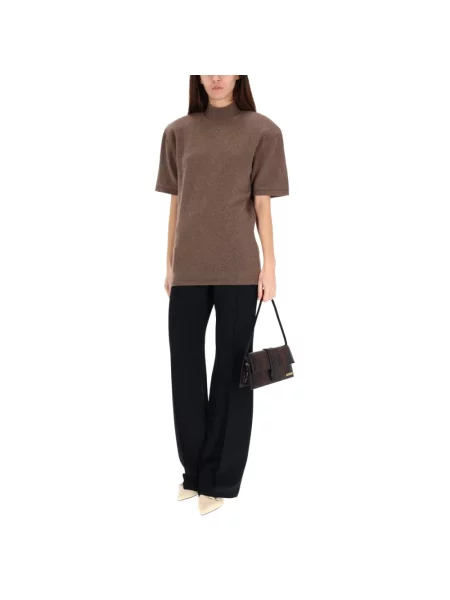 Sweter Jacquemus wełniany brązowy
