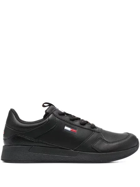 Sneakerși Tommy Jeans din piele negru