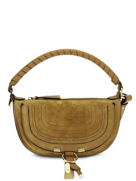Geantă Chloé din piele de căprioară albastru