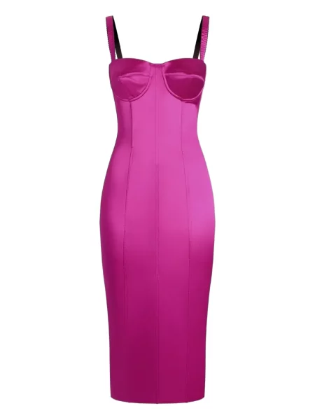 Rochie midi Dolce & Gabbana cu bretele roz