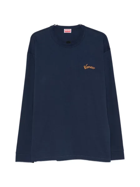 Lung tricou Kenzo cu imagine albastru