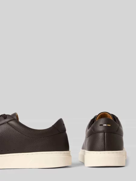 Sneakersy ze skóry bydlęcej nappa z detalem z logo Boss