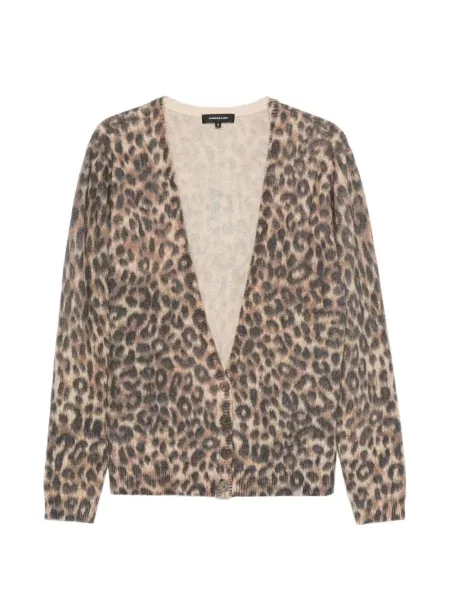 Cardigan Barbara Bui cu imagine cu model leopard maro