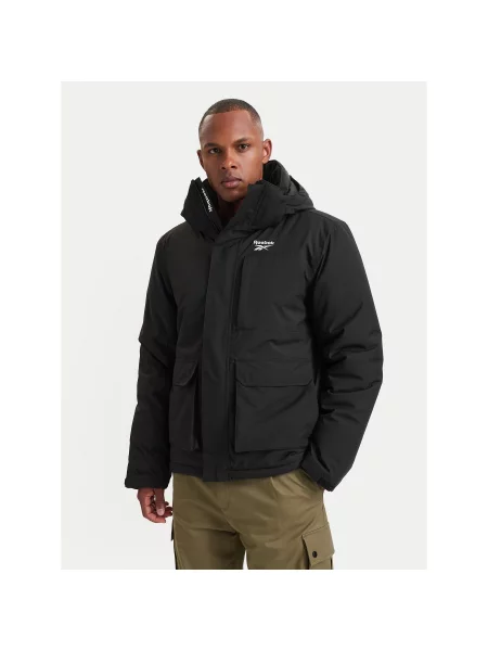 Reebok Μπουφάν χειμωνιάτικο Regular Fit μαύρο