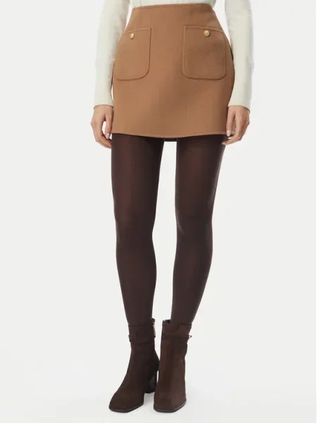 Tommy Hilfiger Spódnica mini jasny brązowy