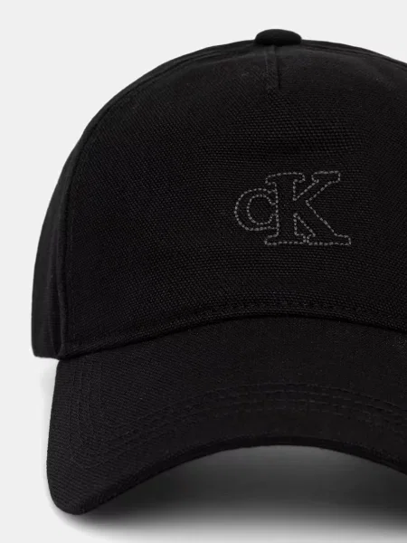 Calvin Klein Kapa s šiltom Monogram Deboss Canvas Baseball črna