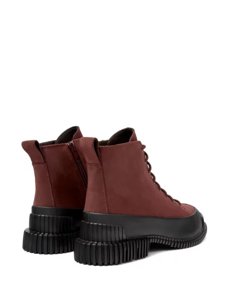 Botine Camper cu șireturi din dantelă roșu