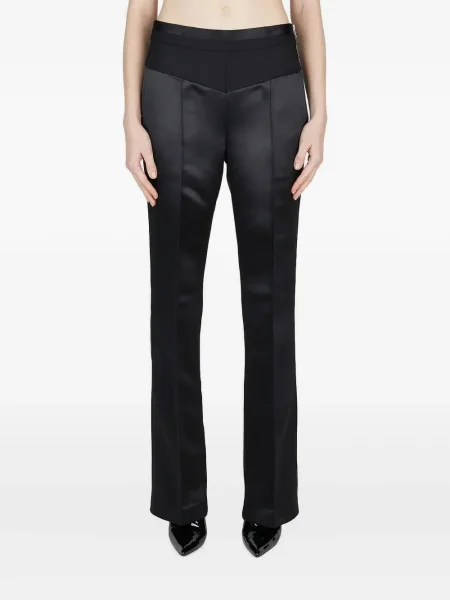 Pantaloni Helmut Lang din satin negru