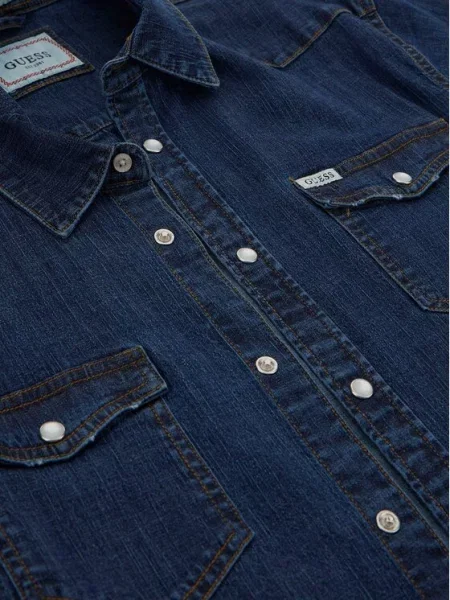 Guess džínová košile Tmavomodrá