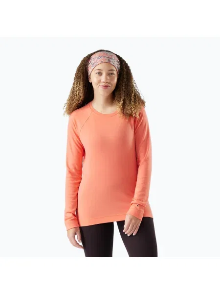 Bluză termică cu mâneci lungi pentru femei Smartwool Merino Baselayer Crew Boxed coral reef