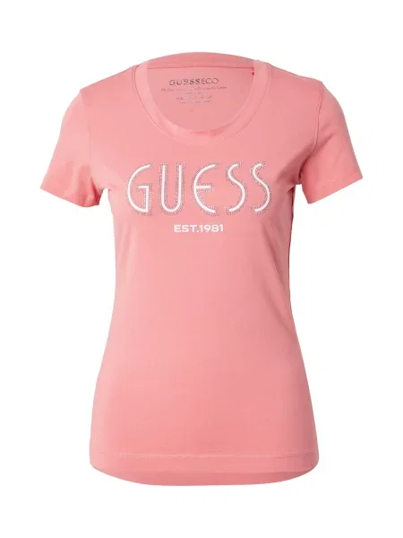 Guess Majica Regular Fit roza