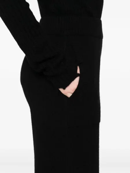 Pantaloni Uma Wang din cașmir negru