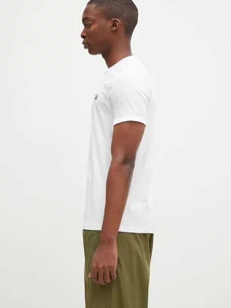 Fred Perry t-shirt Ringer T-Shirt z aplikacją biały