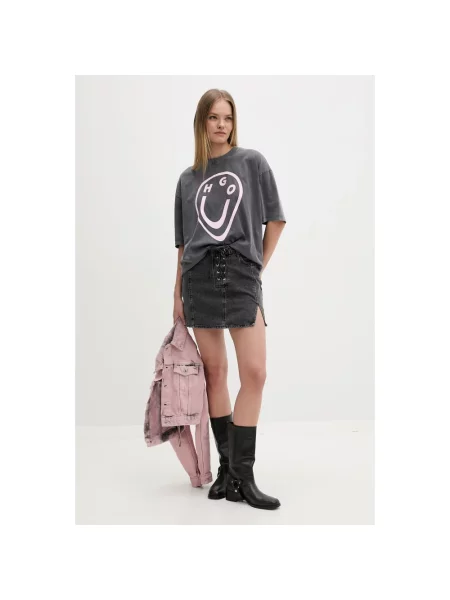 Spódnica jeansowa Karl Lagerfeld Jeans szara