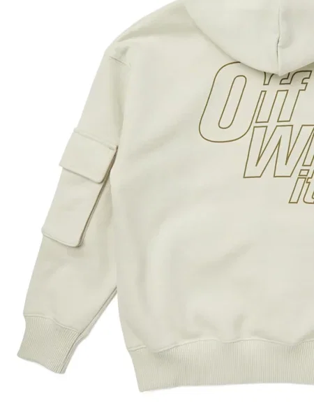 Bluza z kapturem dziecięca Off-white biała