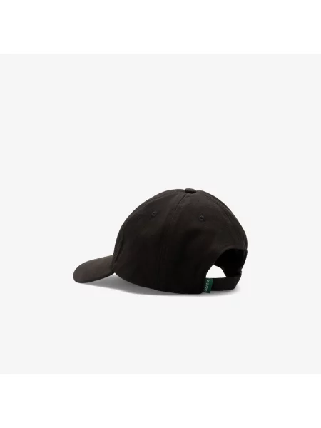 Lacoste Czapka Unisex Z Organicznej Bawełny Twill czarna