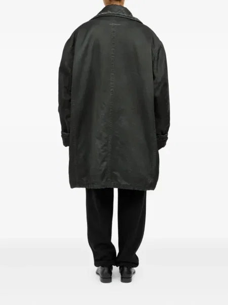 Palton Mm6 Maison Margiela cu două rânduri de nasturi negru