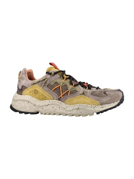 Pantofi Flower Mountain cu model floral verde