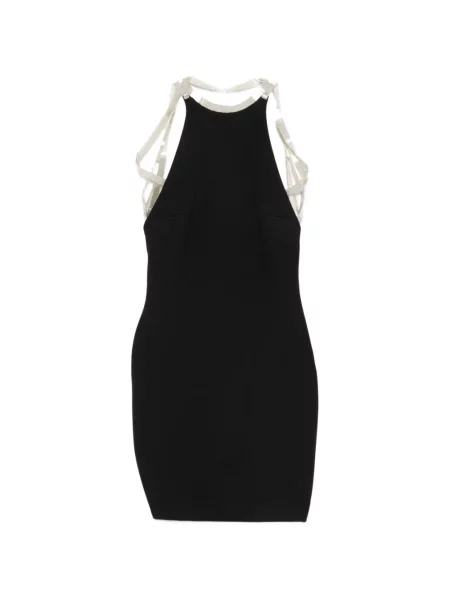 Rochie The Attico cu gât halter de costum negru