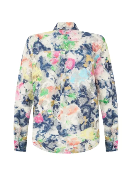Cămașă Moschino cu model floral cu imagine alb