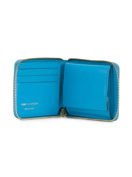 Kožená peněženka Comme Des Garçons Wallet modrá