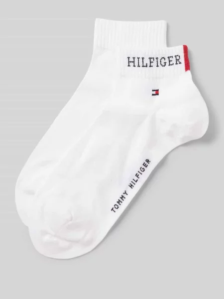 Skarpety z detalem z logo w zestawie 2 szt. Tommy Hilfiger białe