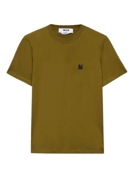 Tricou Msgm cu broderie verde