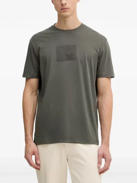 Scurt tricou Armani Exchange cu imagine verde
