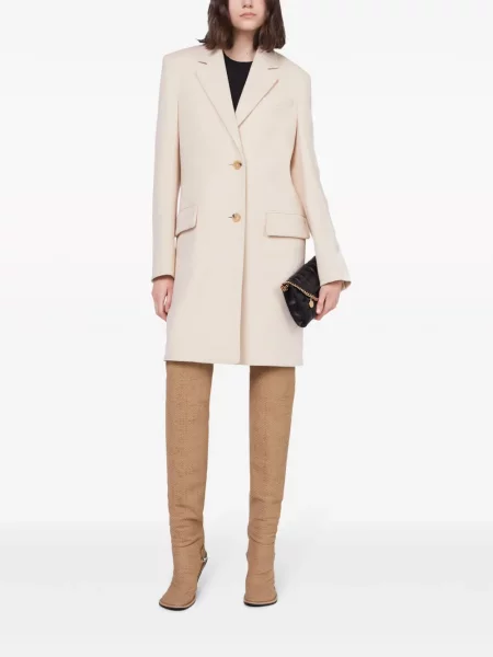 Vlněný jednořadý kabát Stella Mccartney