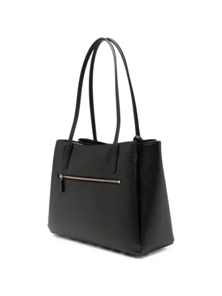 Geantă shopper Guess cu autograf negru