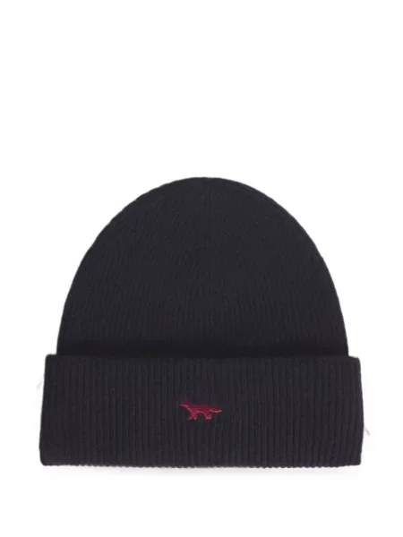Căciulă Maison Kitsune cu broderie albastru