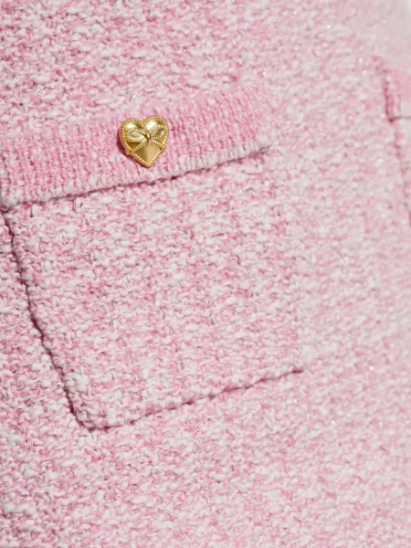Мини пола Loveshackfancy със сърца розово