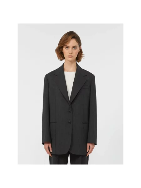 Marynarka Weekend Max Mara wełniana szara