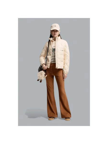 Spodnie Moncler brązowe