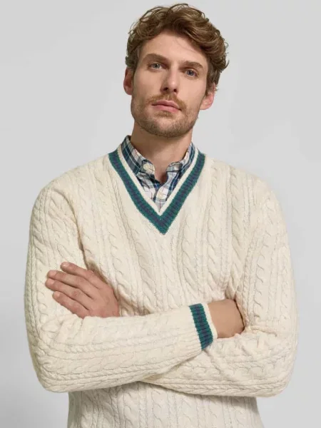 Sweter z dzianiny z dodatkiem wełny Mcneal