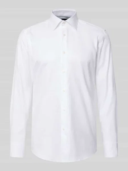 Koszula biznesowa z czystej bawełny w kroju slim fit model H-HANK-K' Boss biała
