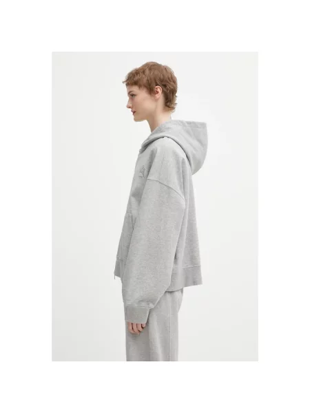 Bluza z kapturem Ganni szara