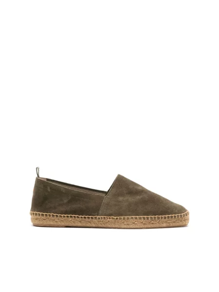 Lniane espadryle Castaner wsuwane zielone