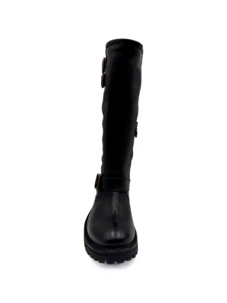 Botine Fiorentini + Baker din piele cu cataramă negru