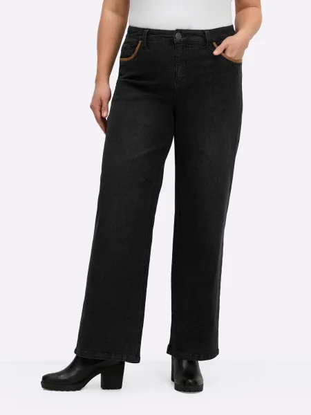 SHEEGO Jeans denim negru