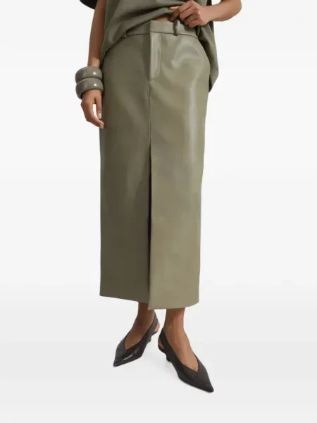 Cu centură fusta maxi The Frankie Shop verde