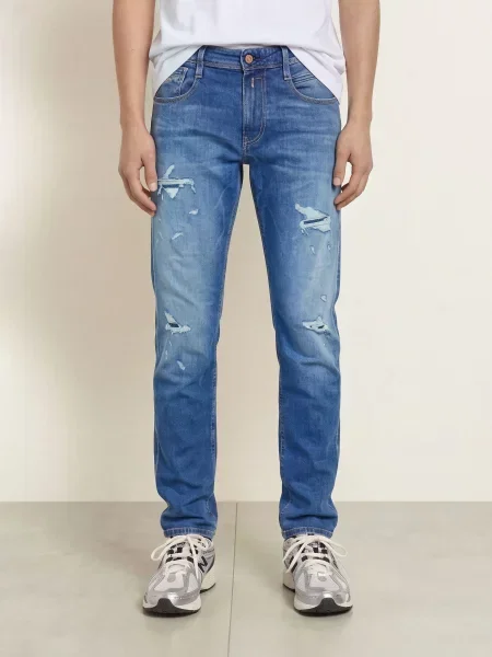 Replay Jeansy O Kroju Extra Slim Fit blau niebieskie