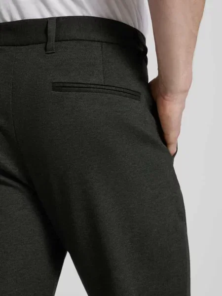 Spodnie materiałowe w kroju slim fit o skróconym fasonie Lindbergh
