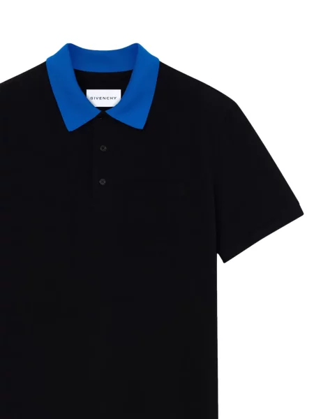 Tricou polo Givenchy cu broderie negru