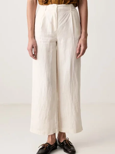 United Colors of Benetton pantaloni pentru femei din in bej