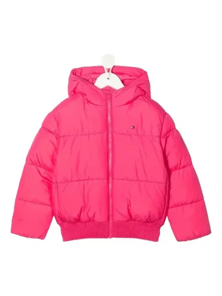 Kurtka dziecięca Tommy Hilfiger różowa