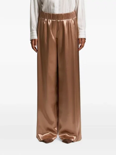 Pantaloni Peserico din satin maro